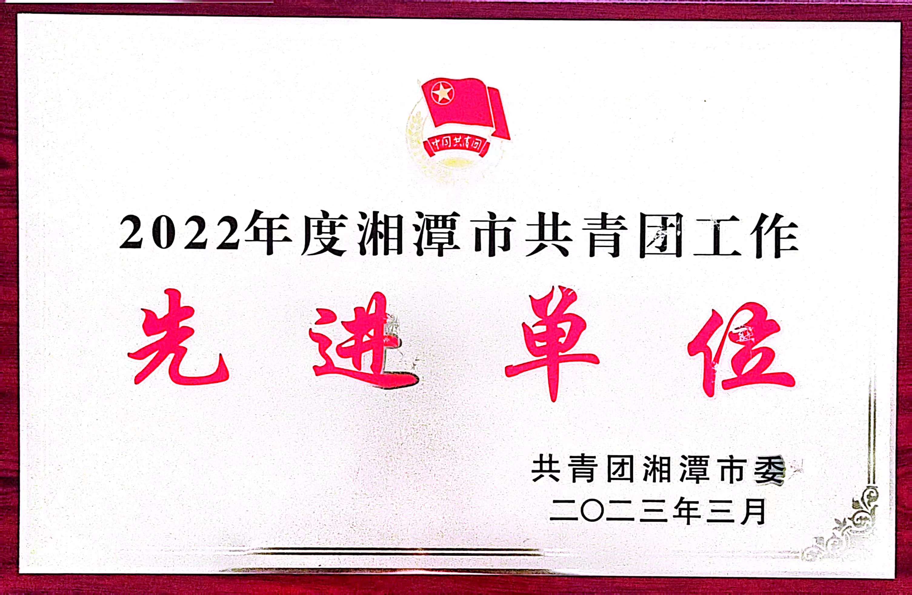 2022年度湘潭市共青團工作先進(jìn)單位